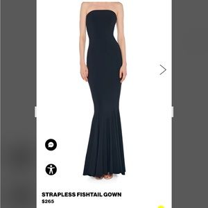 Norma Kamali fishtail formal gown in color Midnight size medium NWT